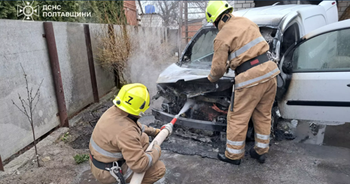 У Полтавській області горів автомобіль
