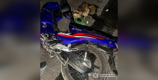 На Полтавщині п’яний водій мотоцикла на швидкості впав