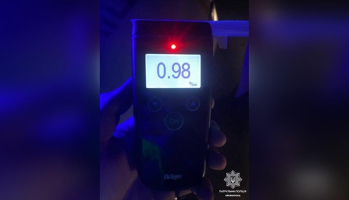 У Кременчуці затримали п'яного водія легковика, в якого не було прав