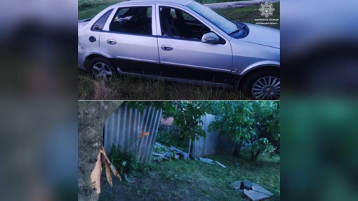 У Полтаві п’яний водій легковика врізався в паркан й втік