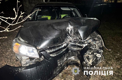 На Полтавщині п'яний водій легковика влетів у дерево: є поранена