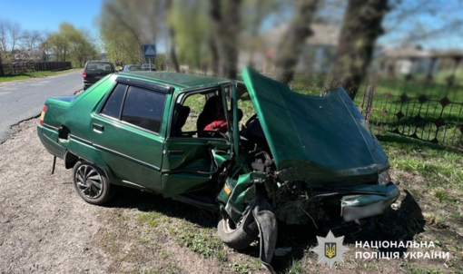 У Полтавській області автомобіль злетів з дороги та врізався в дерево: поранені дівчина та дитина