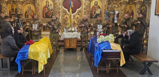 У Полтаві попрощалися із воїнами Олегом Піціним та Андрієм Протасом